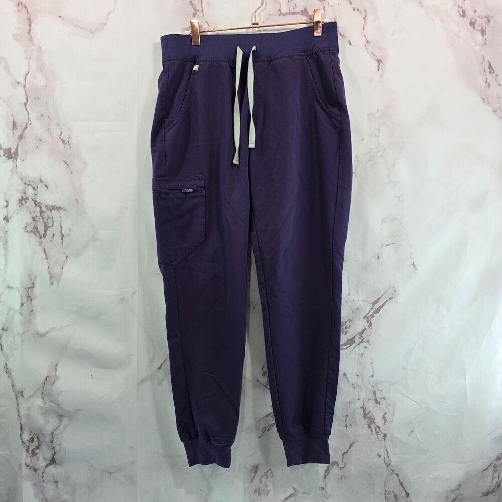 Figs Zamora Womens Small Purple Gray Scrub Bottoms Pants Technical Skinny